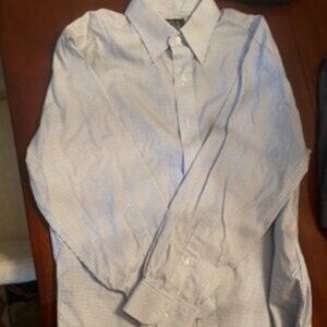 JOS. A. BANK Dress Shirt Navy and White Pattern Size 16-32
